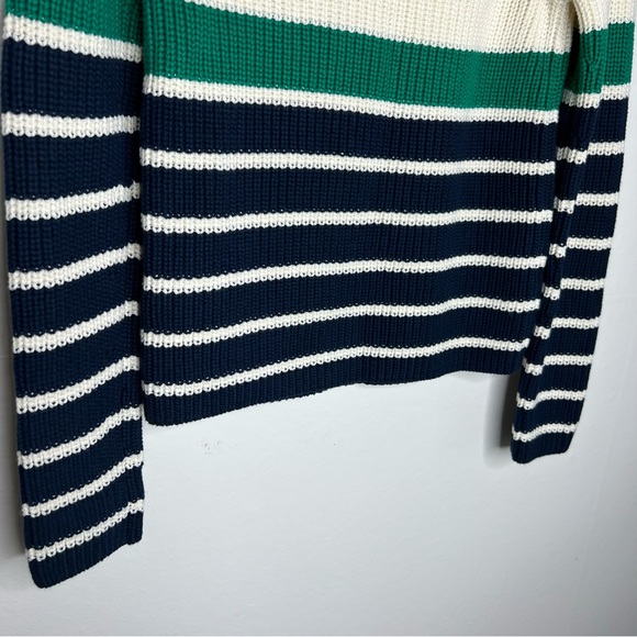 NWT Polo Ralph Lauren Stripe Chunky Knit Cotton Sweater Textured 3D Knit Sz S - Picture 6 of 11